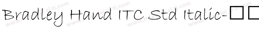 Bradley Hand ITC Std Italic字体转换